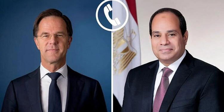 السيسي يتلقى اتصال هاتفي من رئيس الوزراء الهولندي