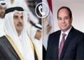 الرئيس السيسى يتلقى اتصالا هاتفيا من أمير قطر لبحث المستجدات فى قطاع غزة