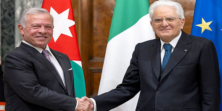 ملك الأردن من روما: يجب وقف الكارثة الإنسانية في غزة