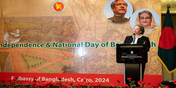 وزيرة البيئة تشارك فى احتفال دولة بنجلاديش باليوم الوطنى لاستقلالها