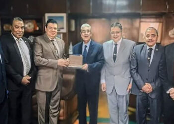 “المحطات النووية” تهدى وزير الكهرباء عملات تذكارية لـ”الضبعة”