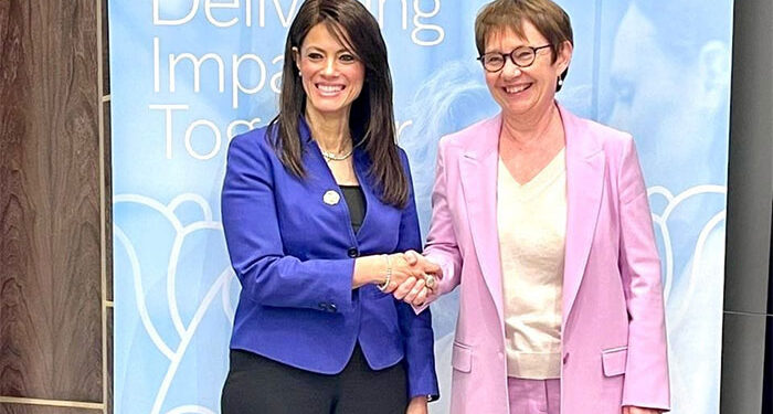 المشاط تُهنئ رئيسة البنك الأوروبي لإعادة الإعمار والتنمية على إعادة انتخابها لقيادة البنك