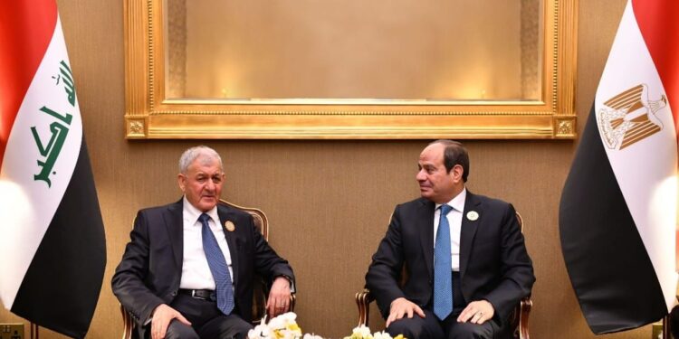 الرئيس السيسي يلتقي بالرئيس العراقي عبد اللطيف رشيد