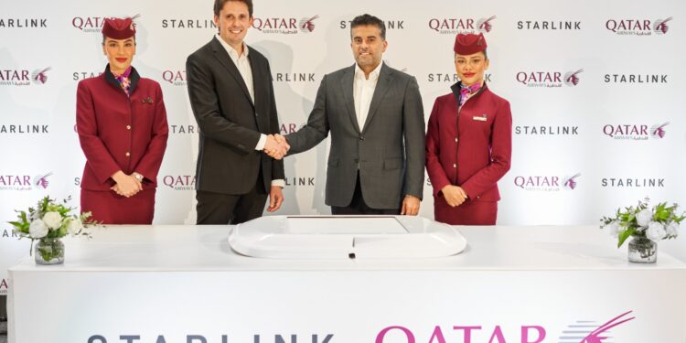 الخطوط الجوية القطرية توفر خدمة Starlink للإنترنت المجاني على متن رحلاتها