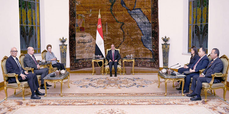 الرئيس السيسي يستقبل رئيسة بنك التنمية الجديد