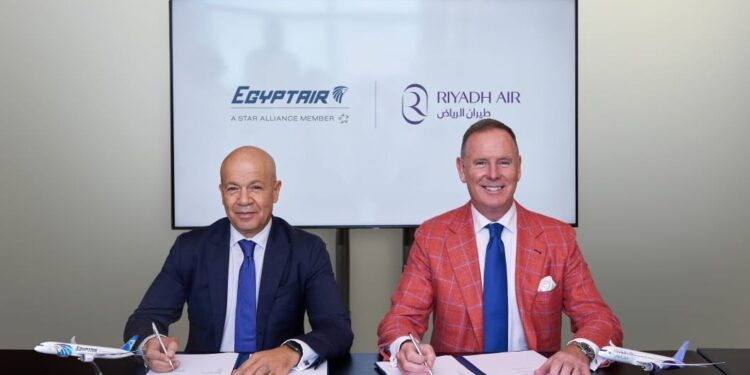 مصرللطيران وطيران الرياض يوقعان مذكرة تفاهم على هامش اجتماع الجمعية العمومية للاتحاد الدولي للنقل الجوي (IATA)