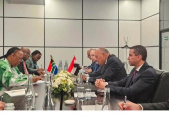 وزير الخارجية يلتقي مع نظيرته الجنوب إفريقية على هامش اجتماعات البريكس