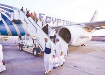 مصر للطيران تبدء جسرها الجوى لنقل حجاج بيت الله الحرام إلى أرض الوطن بتسيير 9 رحلات جوية
