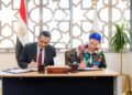 ياسمين فؤاد والبلشى يوقعان بروتوكول تعاون بين وزارة البيئة ونقابة الصحفيين لرفع الوعى البيئى