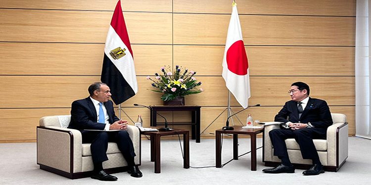 وزير الخارجية يلتقي بسكرتير عام رابطة الصداقة البرلمانية اليابانية/المصرية