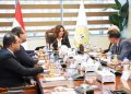 وزيرة التنمية تبحث مع رئيس شركة ( إي فاينانس) ملفات التعاون المشترك