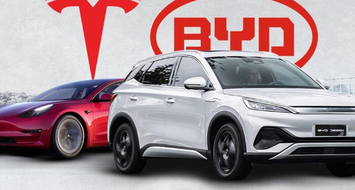 شركة BYD الصينية تتفوق على “تسلا” في مبيعات الربع الثالث من 2024