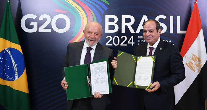 بيان مشترك بين مصر والبرازيل لتدشين شراكة استراتيجية