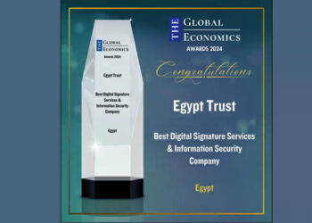 إيجيبت تراست تحصد جائزة أفضل شركة لخدمات التوقيع الإلكتروني وأمن المعلومات من The Global Economics