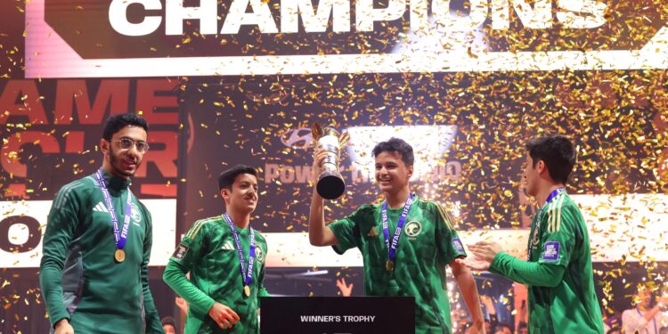 المنتخب السعودي يحقق لقب كأس العالم في لعبة Rocket League