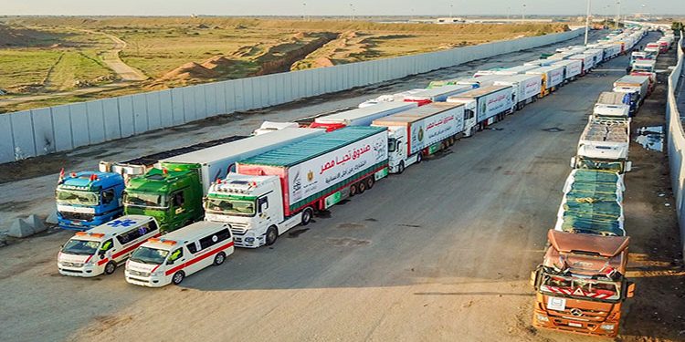 إطلاق أكبر قافلة مساعدات إنسانية شاملة للأشقاء الفلسطينيين في غزة.. غدا