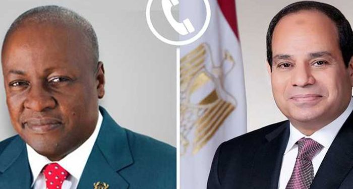 الرئيس السيسي يهنئ رئيس جمهورية غانا بفوزه في الانتخابات الرئاسية
