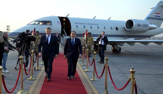 رئيس الوزراء يستقبل رئيس وزراء جمهورية كرواتيا والوفد المرافق له