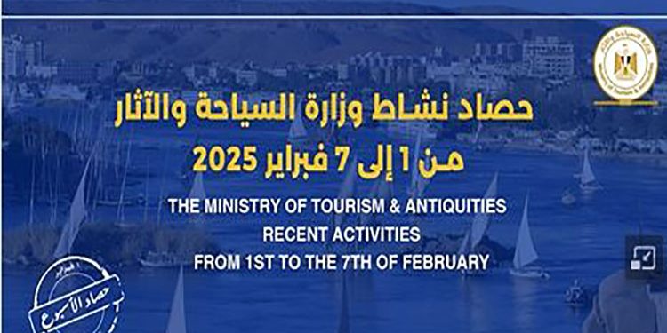 ننشر حصاد نشاط وزارة السياحة والآثار في أسبوع