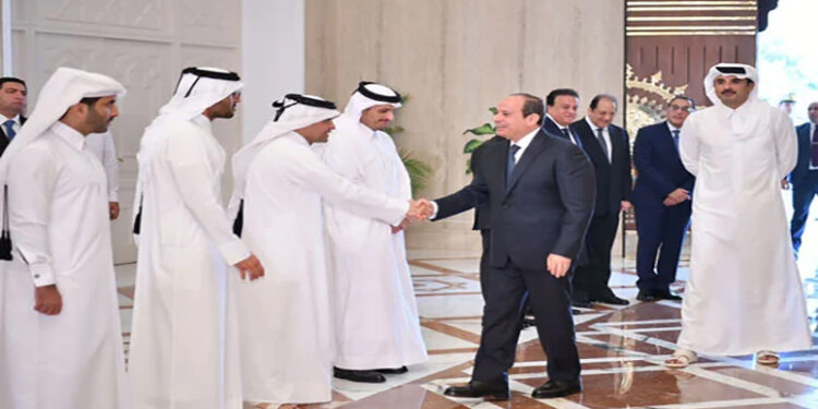 مراسم استقبال رسمية للرئيس السيسى اليوم فى قطر ومباحثات مع الأمير تميم