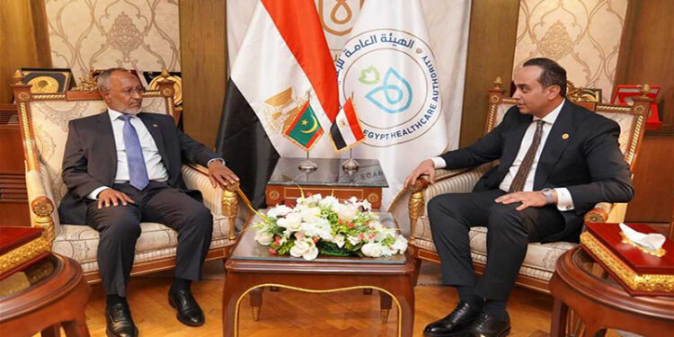 رئيس هيئة الرعاية الصحية يستقبل وزير صحة موريتانيا لبحث تعزيز التعاون المشترك