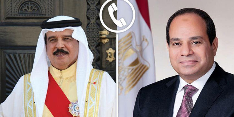 الرئيس السيسي يجري اتصالاً هاتفياً بملك البحرين