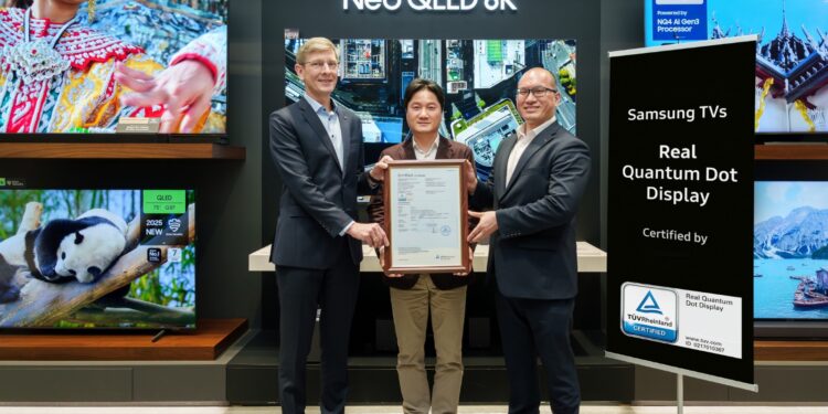 شاشات QLED من سامسونج تحصل على شهادة Real Quantum Dot Display