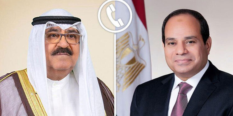 الرئيس السيسي وأمير الكويت يدينان الاعتداء الإسرائيلى السافر على قطر