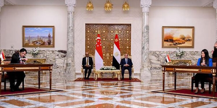 المشاط: مصر حريصة على تقوية العلاقات التجارية والاستثمارية والاقتصادية وتبادل الخبرات مع  سنغافورة