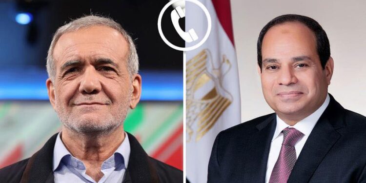 الرئيس السيسى ونظيره الإيرانى يبحثان هاتفيا تعزيز العلاقات الثنائية