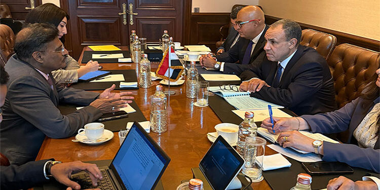 وزير الخارجية يلتقي رئيس مجموعة شركات Sun الهندية