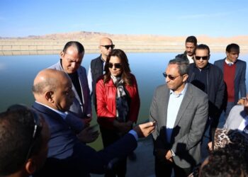 وزيرة التنمية وفريق البنك الدولي يفتتحون محطة معالجة الصرف الصحي بقرية الأشراف