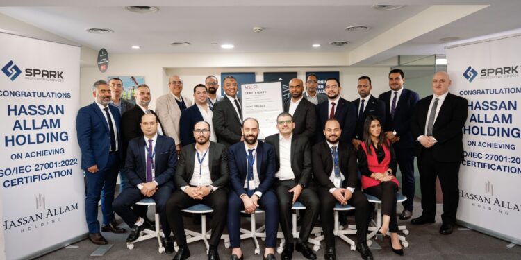 Spark Professional Services تحتفل بنجاح حصول “حسن علام القابضة” على شهادة ISO 27001 لأمن المعلومات