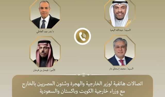 اتصالات هاتفية لوزير الخارجية مع نظرائه في السعودية والكويت وباكستان حول التطورات الإقليمية