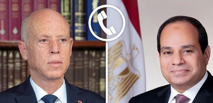 الرئيس السيسي يتلقى اتصالاً هاتفيًا من رئيس تونس