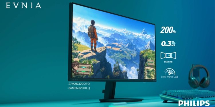 «فيليبس» تطلق شاشة الألعاب  Evnia السريعة بتردد 200 هرتز