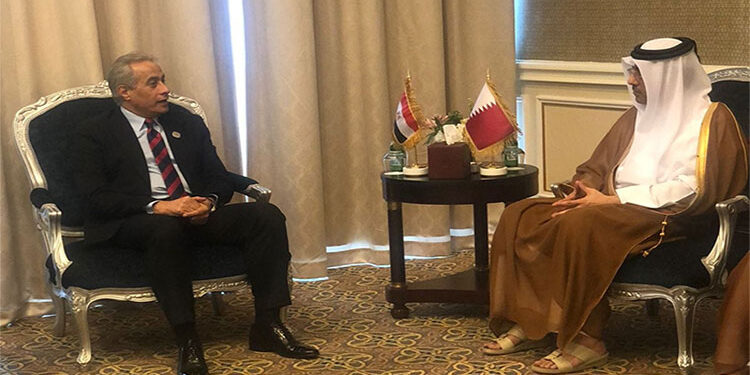 وزير العمل يلتقي نظيره القطري