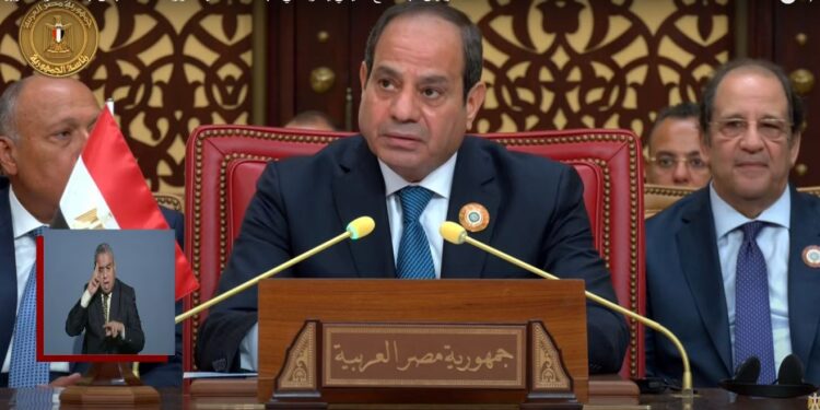 كلمة الرئيس السيسي في القمة العربية بالبحرين