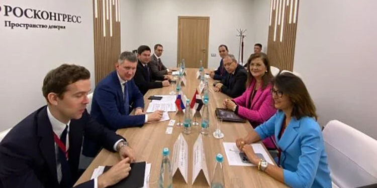 وزيرة التخطيط تبحث مع وزير التنمية الاقتصادية الروسي سبل تعزيز التعاون المشترك