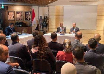 وزير الخارجية والهجرة يلتقي برموز الجالية المصرية في طوكيو