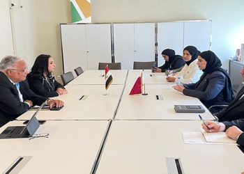 وزيرة التضامن تلتقي وزيرة التنمية الاجتماعية والأسرة بدولة قطر