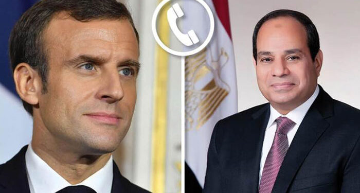 الرئيس السيسي يتلقى اتصال هاتفي من نظيره الفرنسي