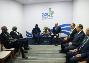 الرئيس السيسى يبحث مع الرئيس النيجيرى أوضاع السلم والأمن فى قارة إفريقيا