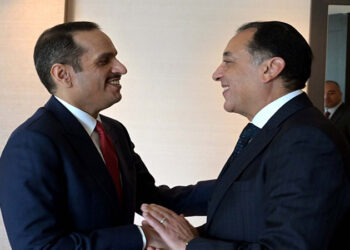 مدبولي يستقبل رئيس مجلس الوزراء وزير خارجية دولة قطر