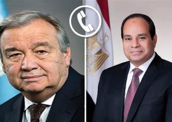 الرئيس السيسي وسكرتير الأمم المتحدة يؤكدان على ضرورة الإسراع في بدء عمليات إعادة إعمار غزة