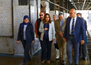 وزيرة التنمية ومحافظ القليوبية يتفقدان مجزر الخانكة لادراجه في خطة تطوير ورفع كفاءة المجازر