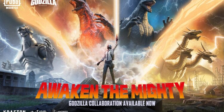 ببجي موبايل تُوقظ ملك الوحوش جودزيلا في تعاون ملحمي
