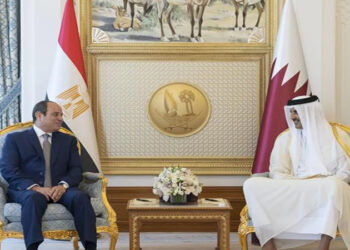 أمير قطر يستقبل الرئيس السيسي بمقر الديوان الأميري في الدوحة