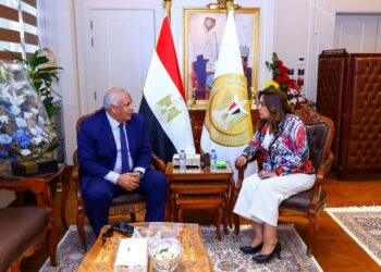 وزيرة التنمية تتابع مع محافظ الوادي الجديد الموقف التنفيذي للمشروعات التنموية والخدمية