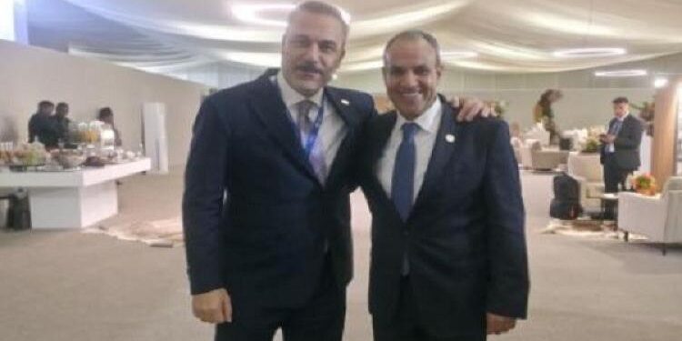 وزير الخارجية يلتقي نظيره التركي على هامش قمة مجموعة العشرين في جوهانسبرج